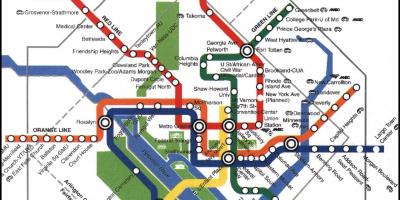 Washington dc metro juna kartta