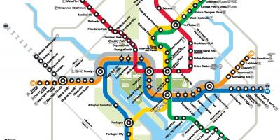 Washington dc metro line kartta