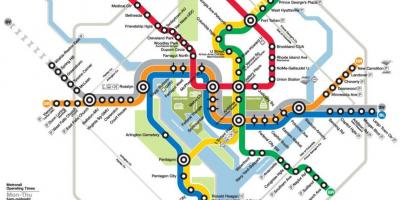 Washington dc metro rail kartta