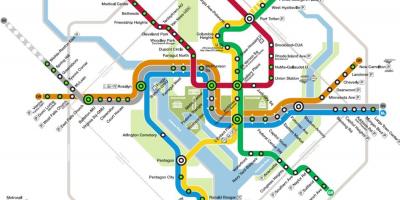 Washington metro station kartta