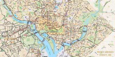 Washington dc pyörä kartta