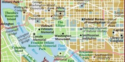 Washingtonin alueen kartta