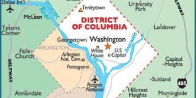 Washington ja washington state kartta