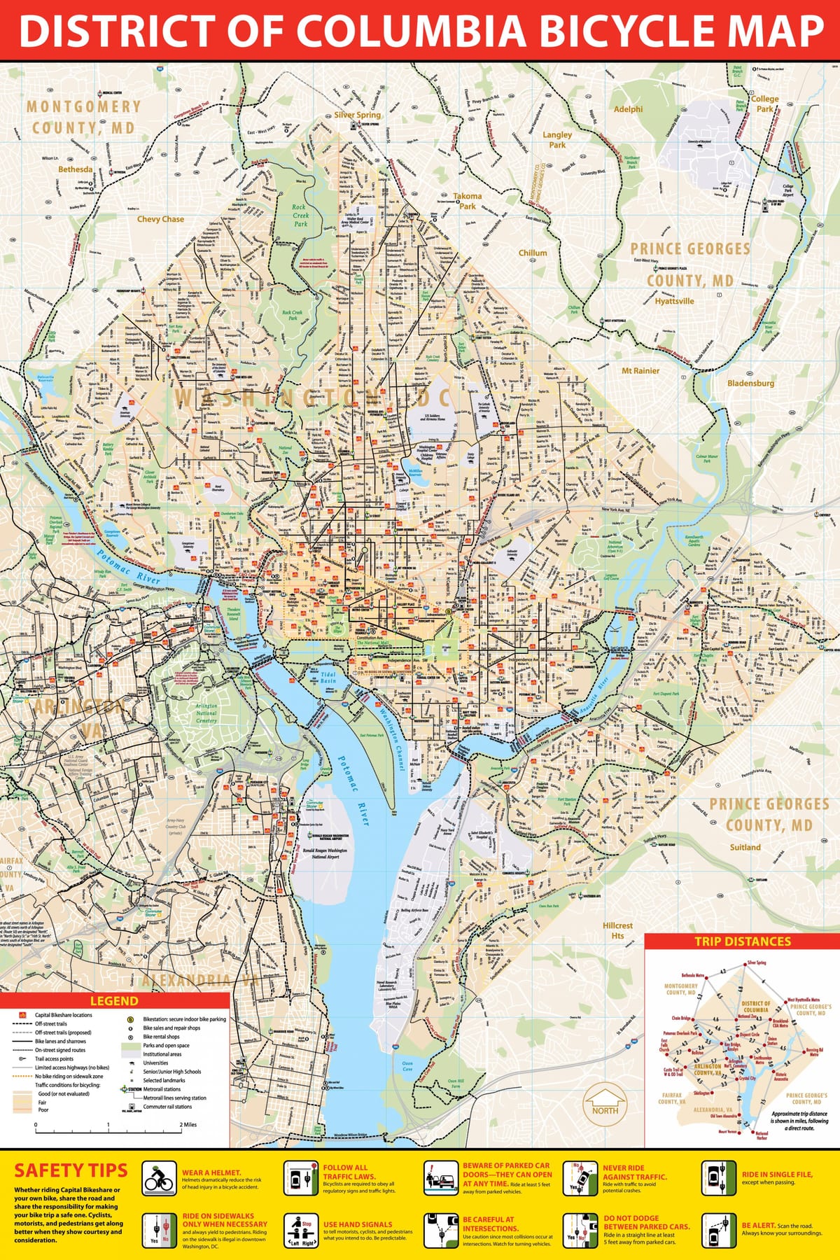 washington dc pyörä kartta