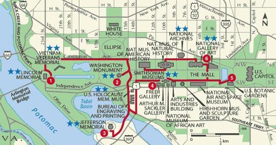 washington kävely kartta