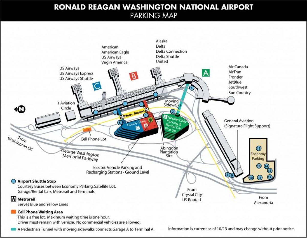 reagan airport gate kartta