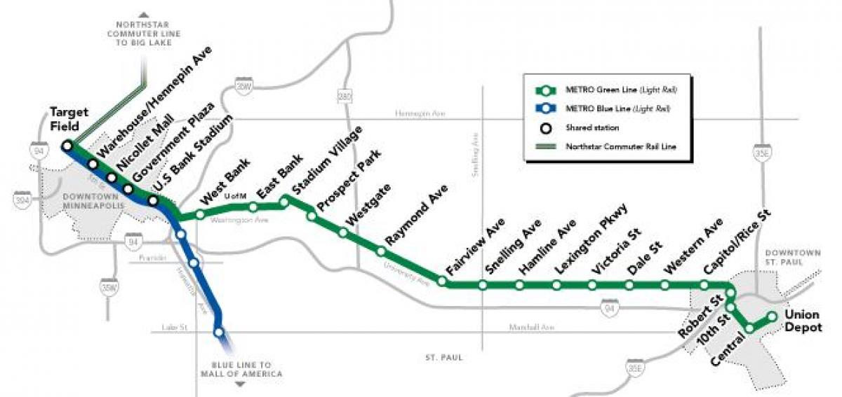 vihreä viiva dc metro kartta