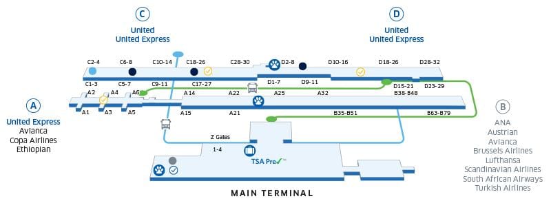 kartta washington dc iad lentokenttä