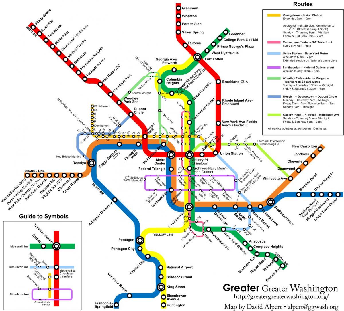 washington metro bussi kartta