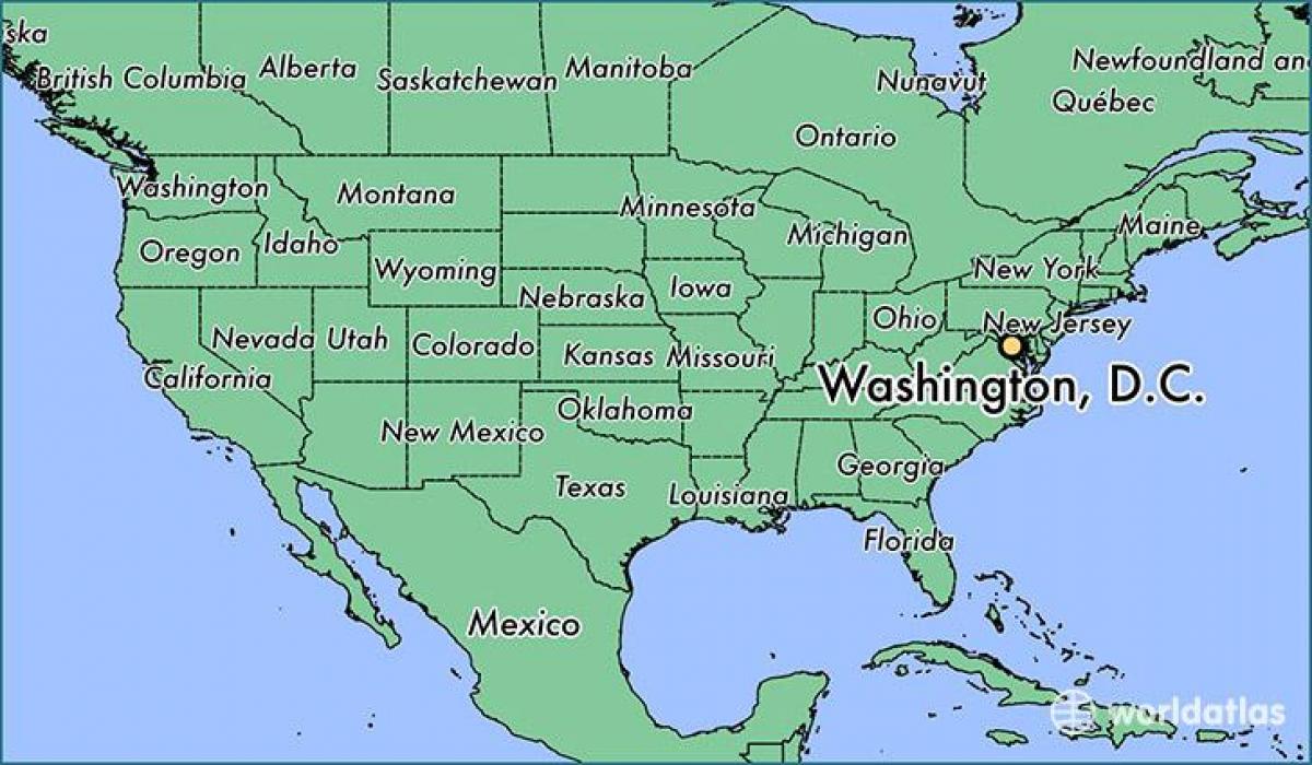 Washington dc: ssä usa: n kartta - Dc-kartta yhdysvalloissa (District of  Columbia - USA)