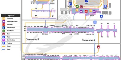 Washington iad lentokenttä kartta