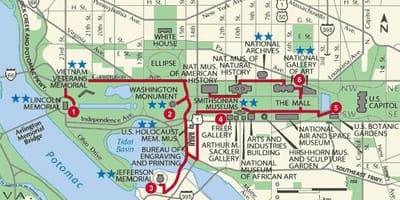 Washington kävely kartta