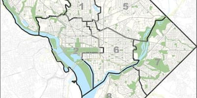 Kartta washington dc: ilmainen pysäköinti